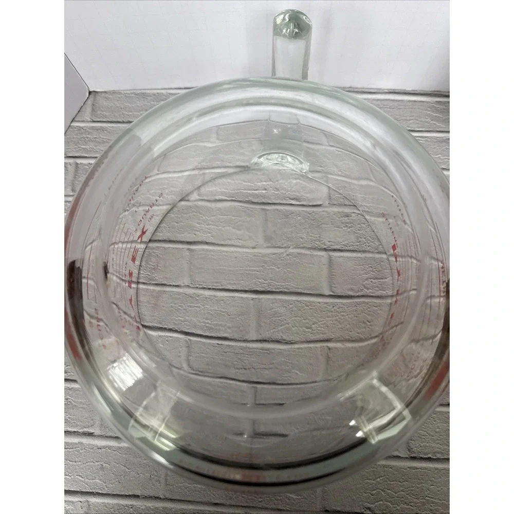 PYREX Glass Liquid Measuring 8 Cup 64 oz 2 Quart Liter Clear Red Letters-USA